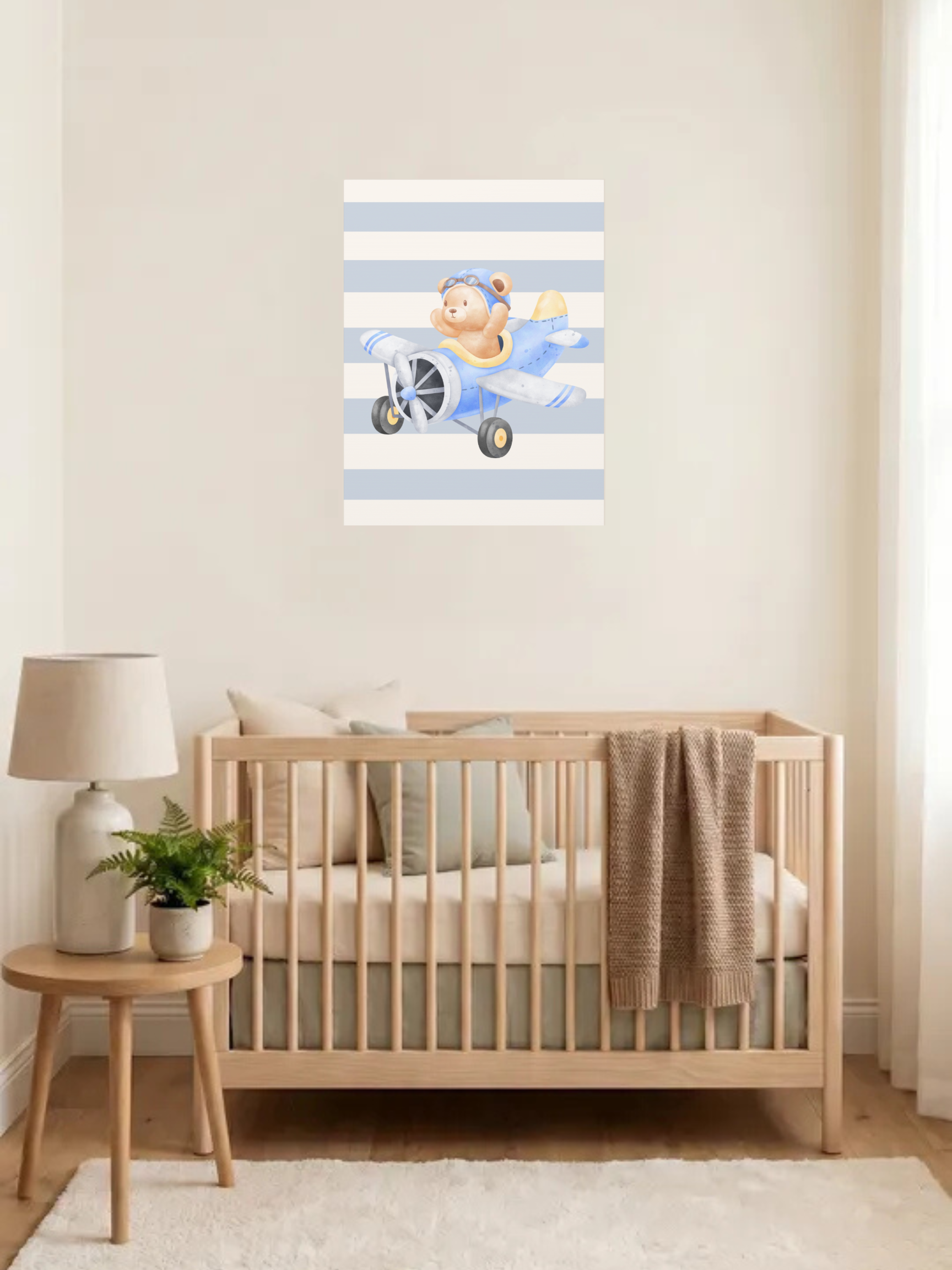 Vintage Teddy Bear Nursery Art | Baby Boy Nursery Art