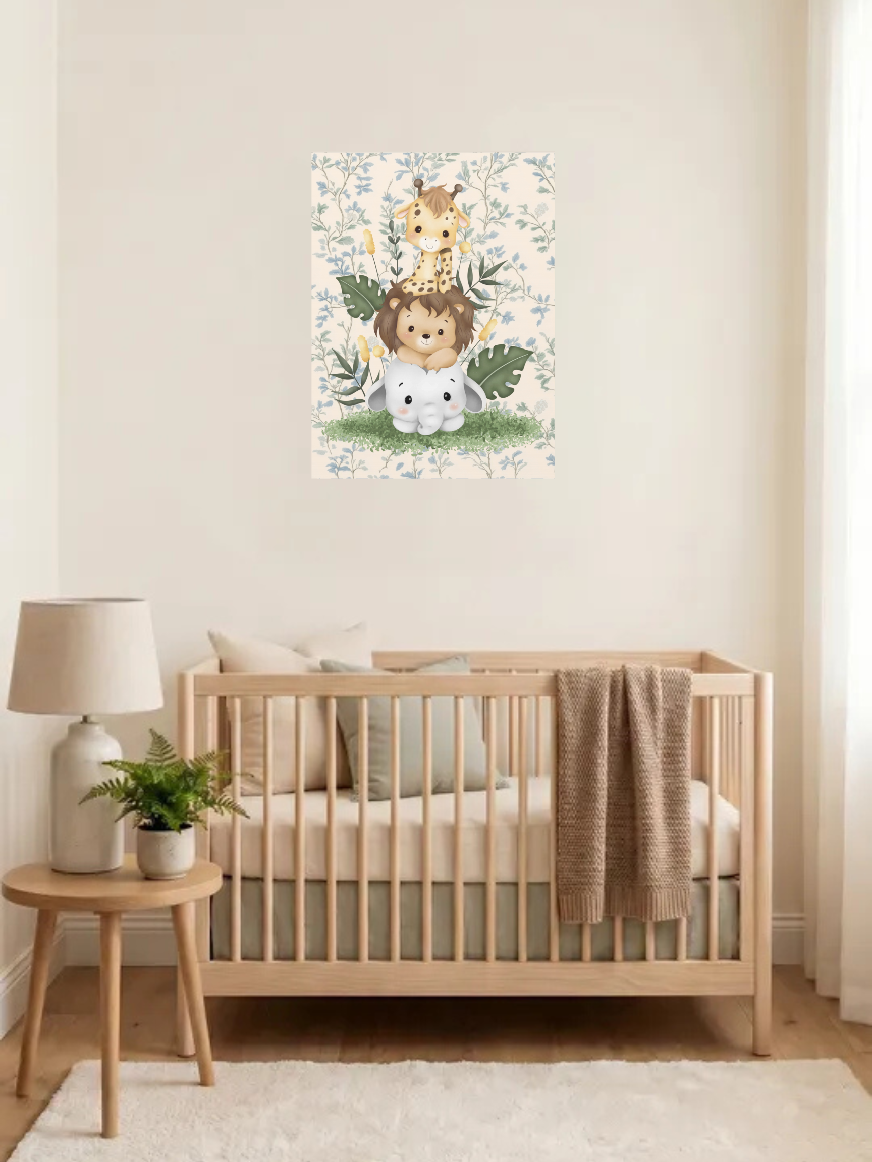 Baby Animal Friends Forest Art | Safari Nursery Decor