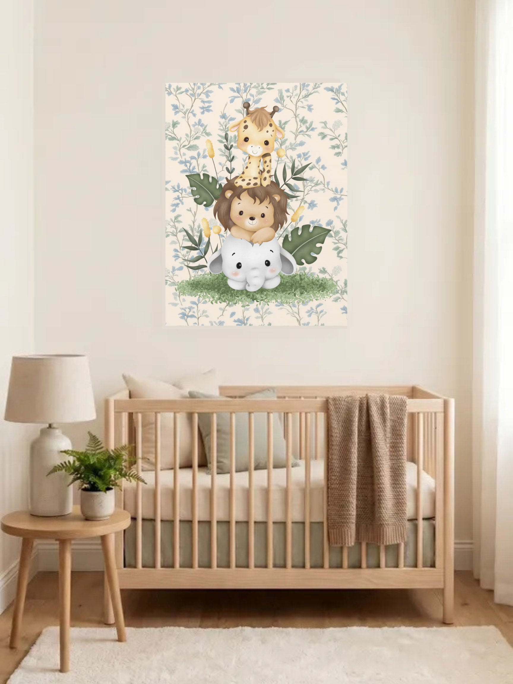 Baby Animal Friends Forest Art | Safari Nursery Decor