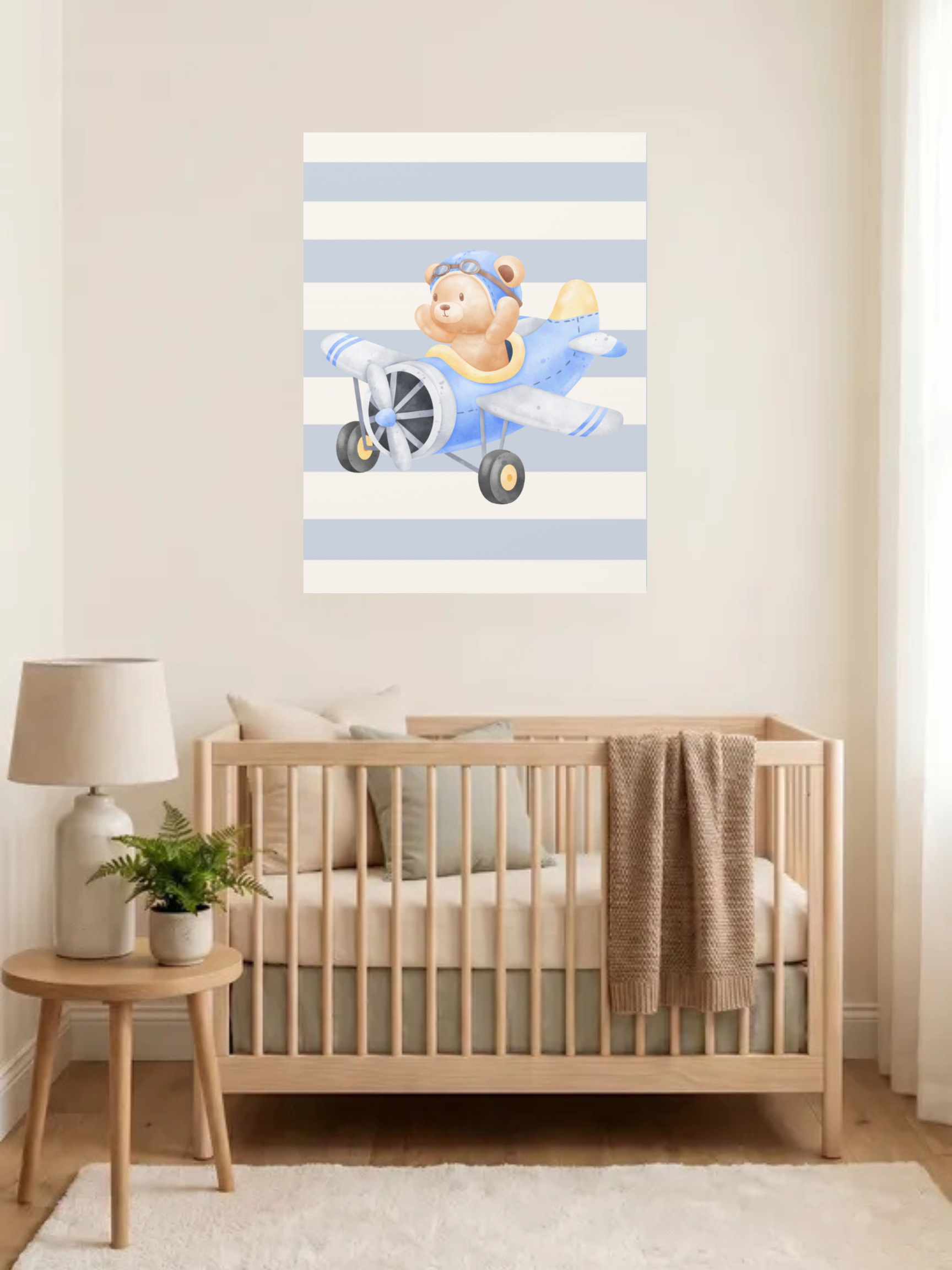 Vintage Teddy Bear Nursery Art | Baby Boy Nursery Art