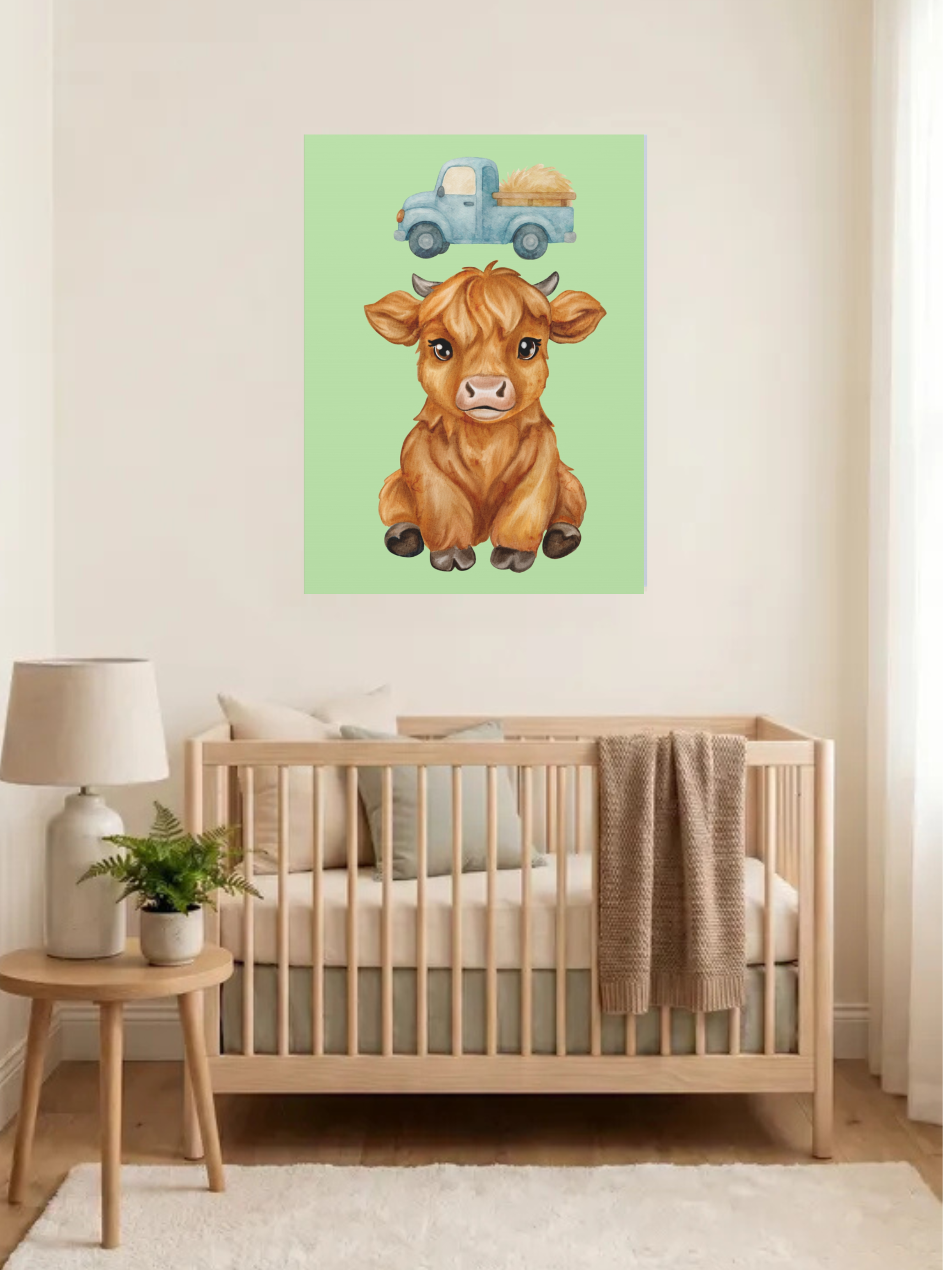 Hyland Cow Nursery Art | Western Theme Nursery