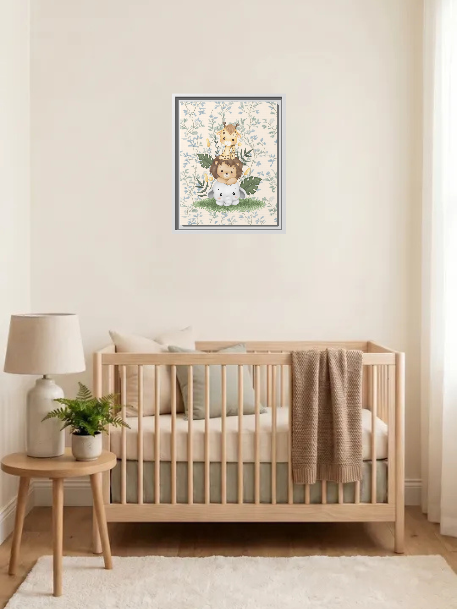 Baby Animal Friends Forest Art | Safari Nursery Decor