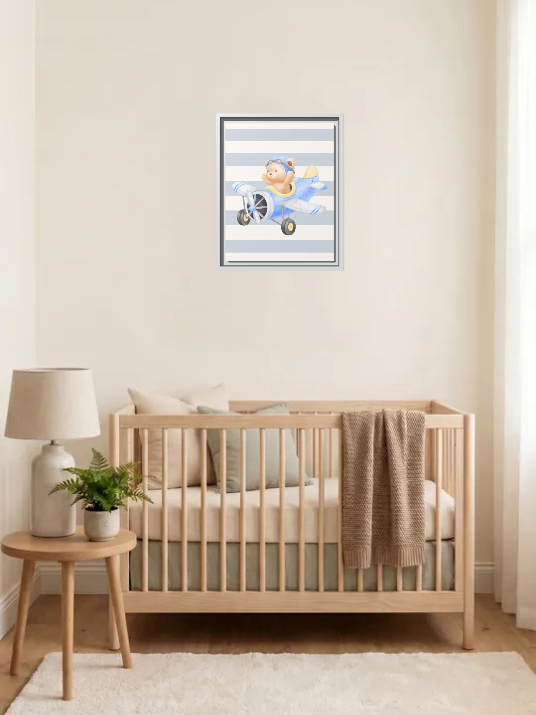 Vintage Teddy Bear Nursery Art | Baby Boy Nursery Art