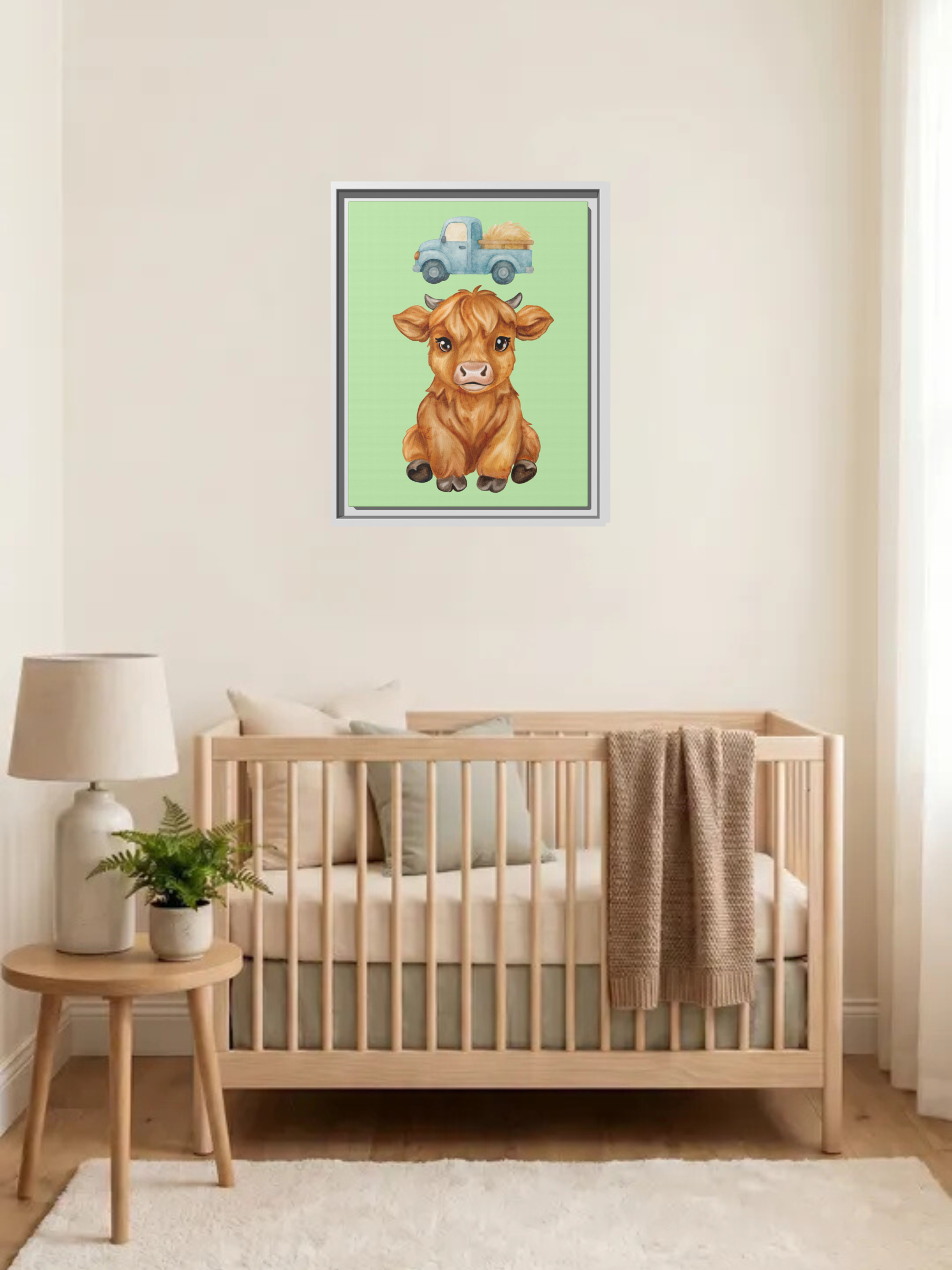 Hyland Cow Nursery Art | Western Theme Nursery