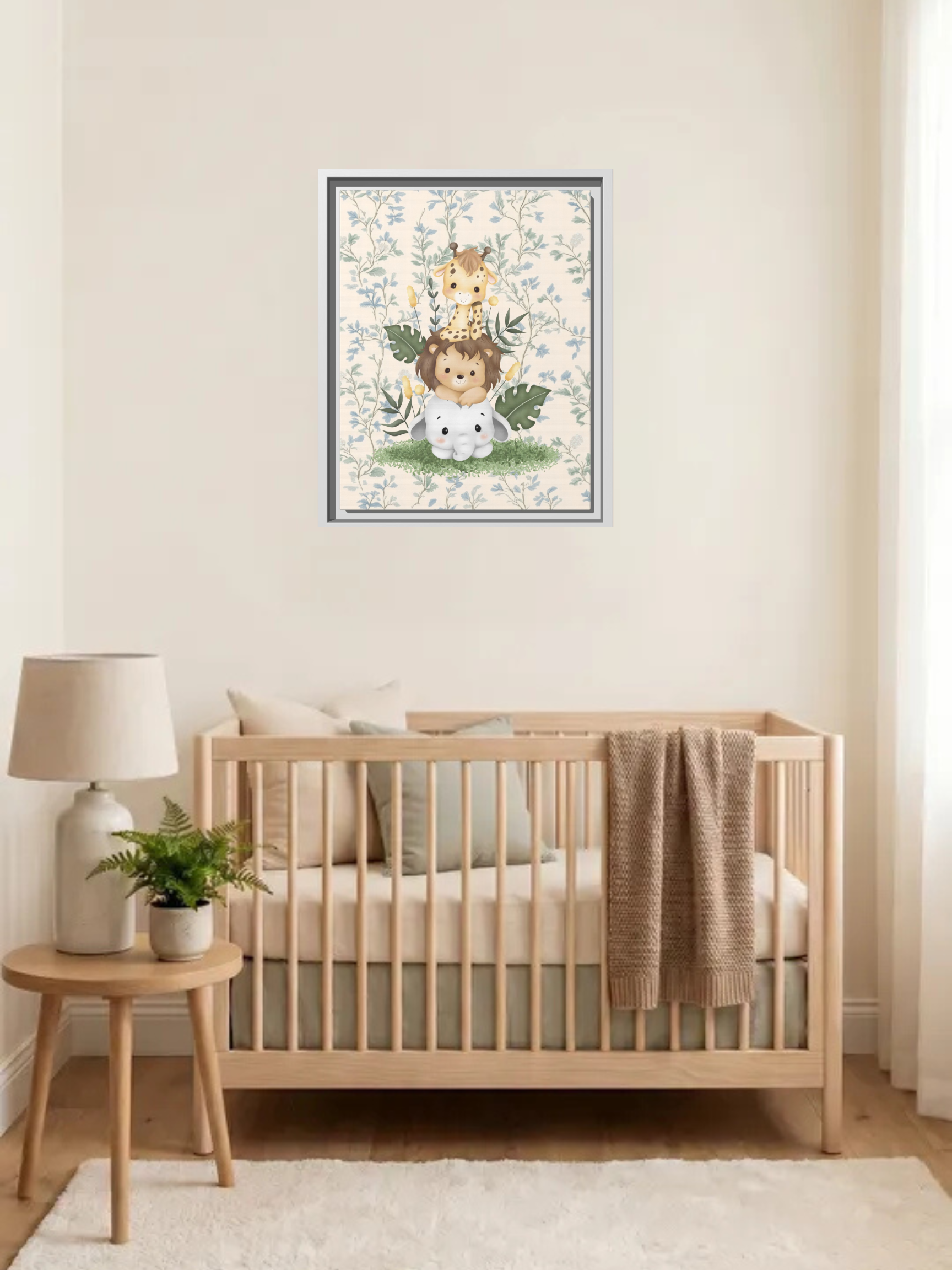 Baby Animal Friends Forest Art | Safari Nursery Decor