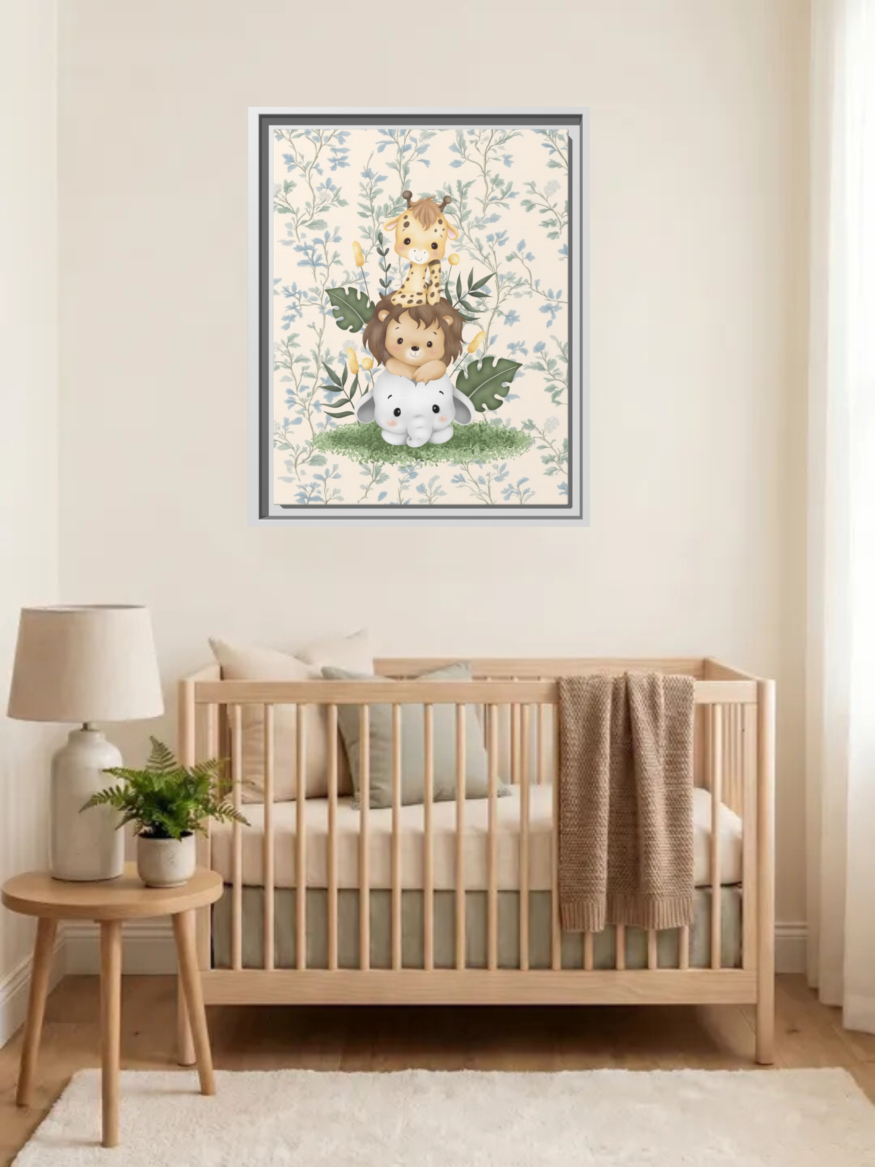 Baby Animal Friends Forest Art | Safari Nursery Decor