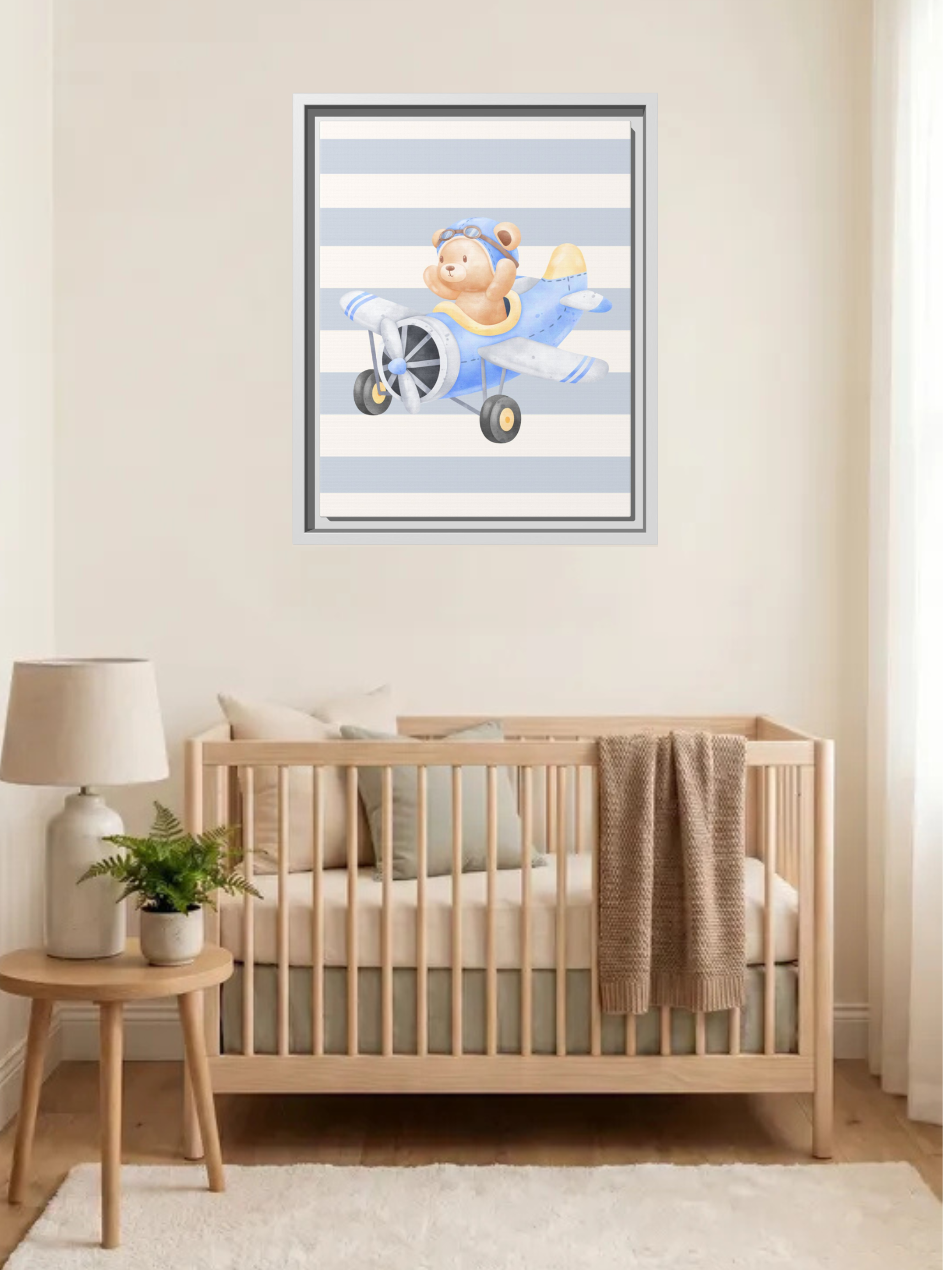 Vintage Teddy Bear Nursery Art | Baby Boy Nursery Art