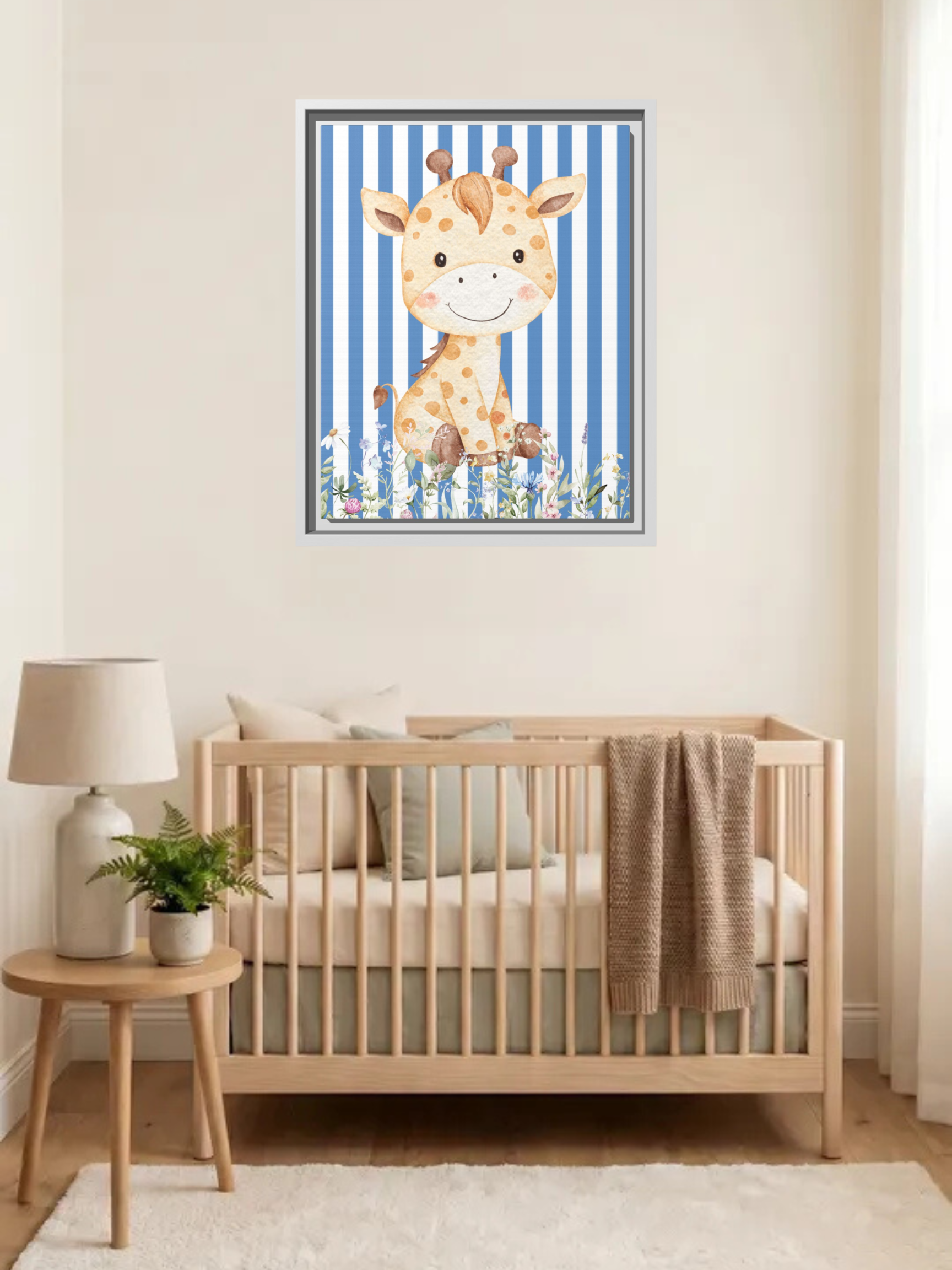 Cute Giraffe Nursery Art | Safari Nursery Decor