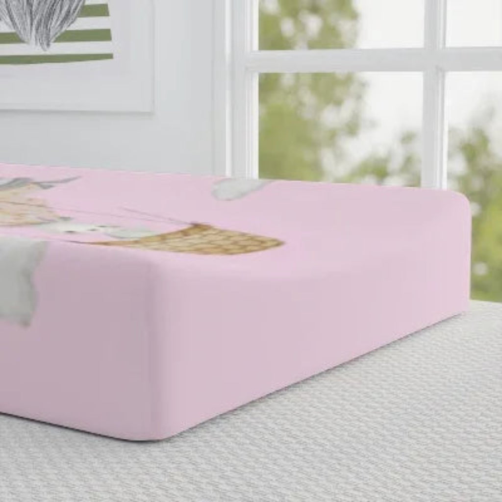 Pink Baby Changing Pad Cover | Baby Girl Linen