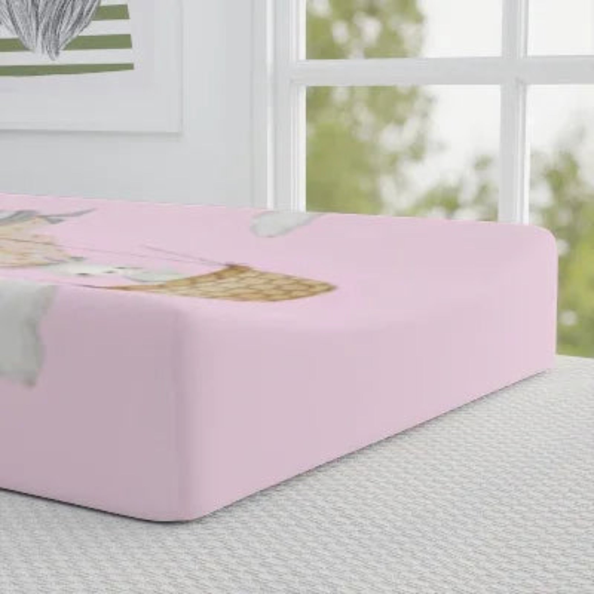 Pink Baby Changing Pad Cover | Baby Girl Linen