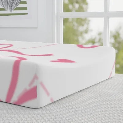 Pink Bow Baby Changing Pad Cover | Baby Shower Gift