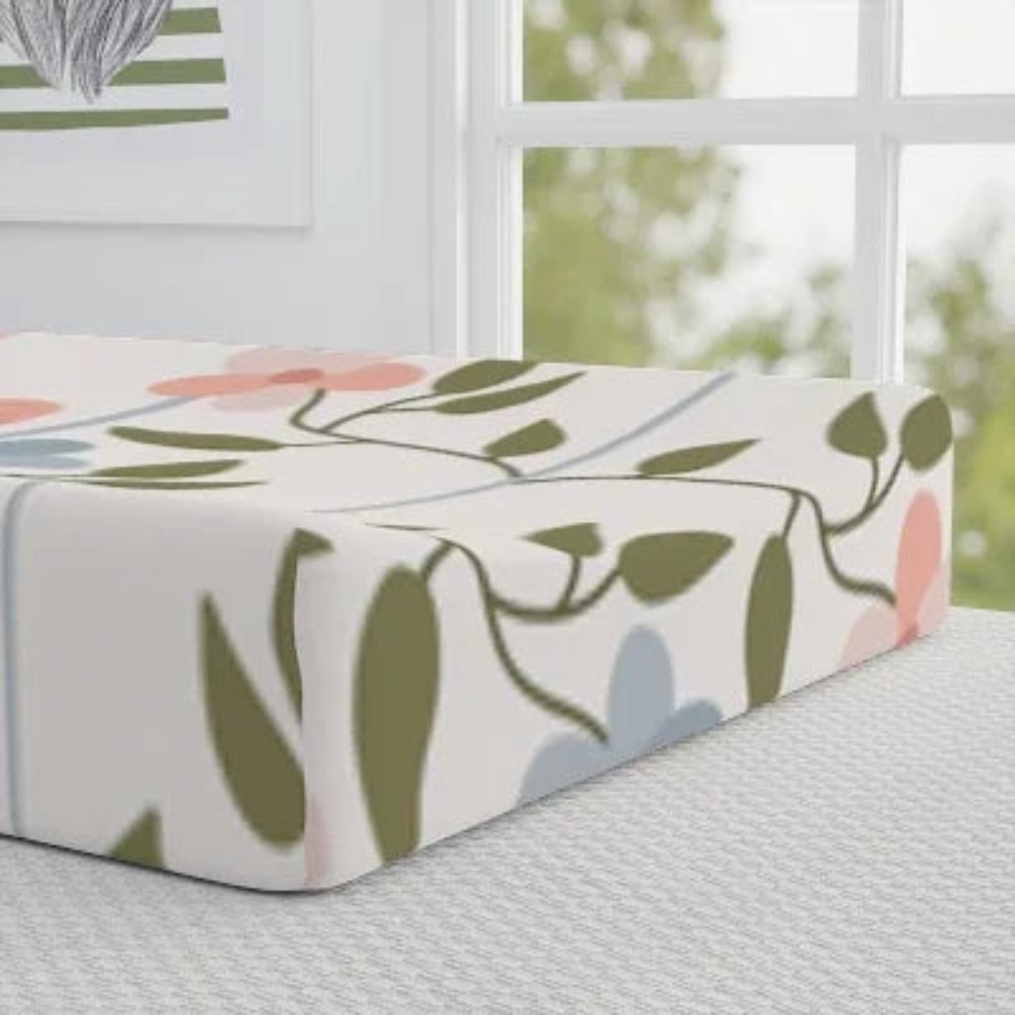 Floral Baby Changing Pad Cover | Girl Baby Shower Gift Ideas