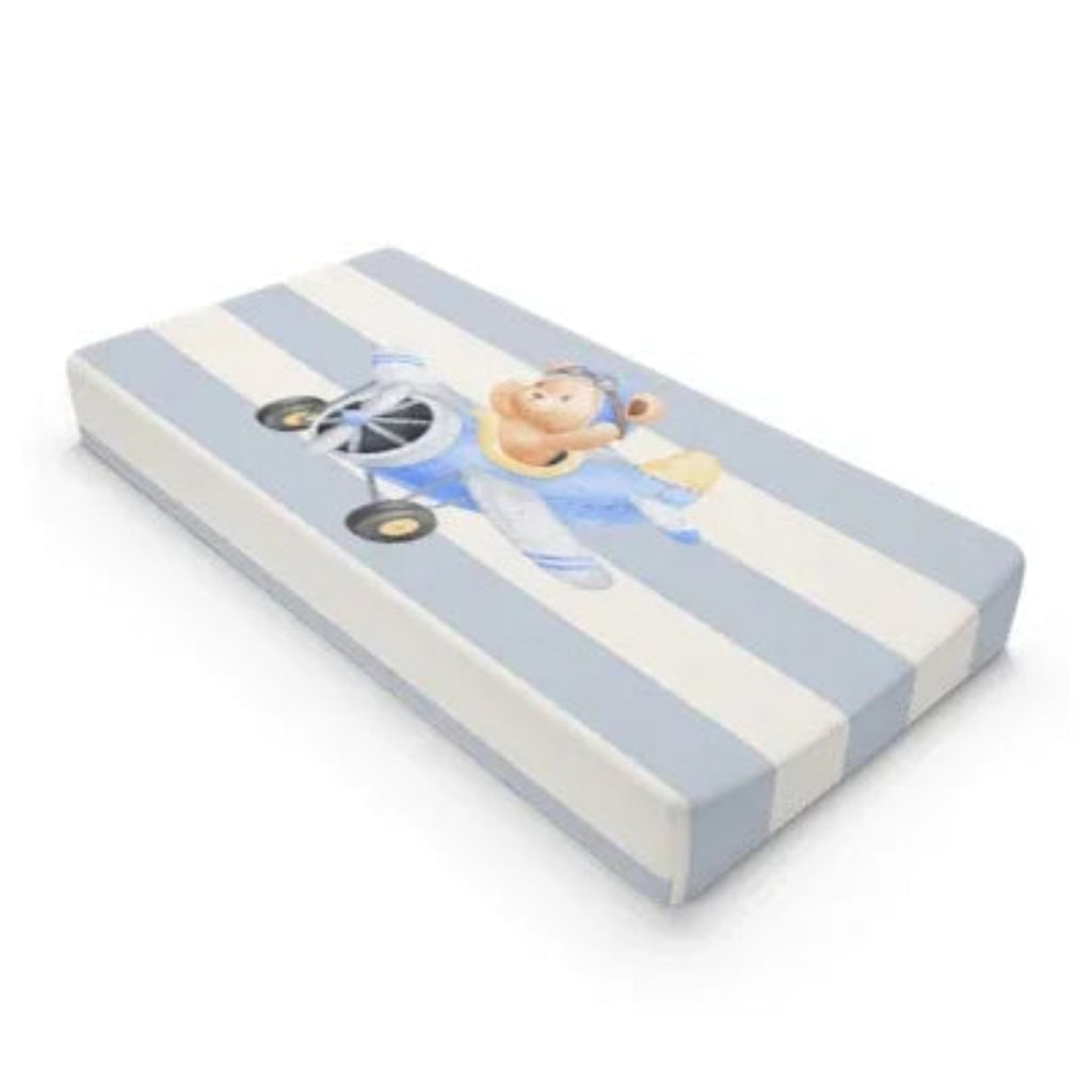 Flying Bear Baby Changing Pad Cover | Baby Boy Linen