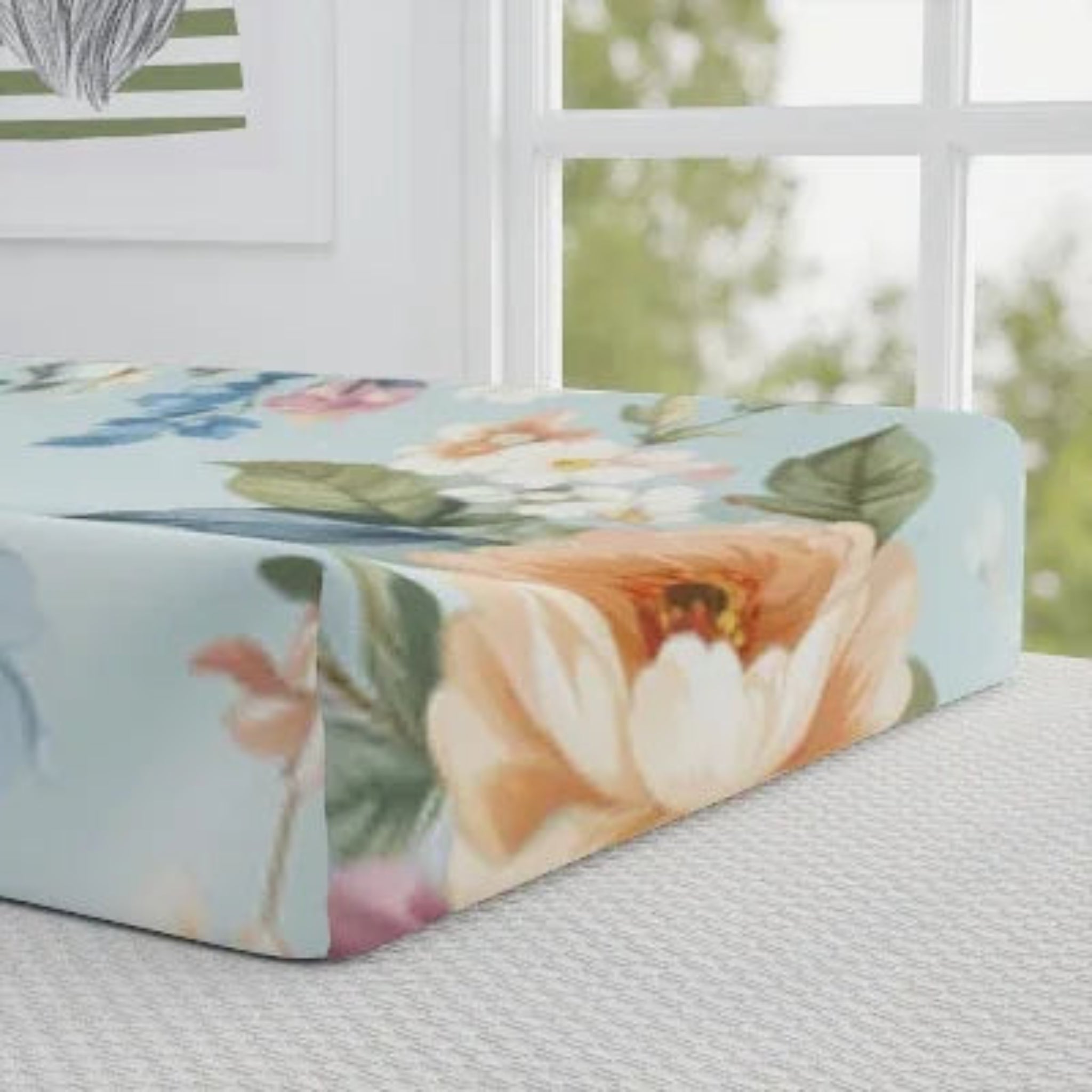 Floral Baby Changing Pad Cover | Unique Baby Shower Gifts
