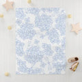 Blue Floral Baby Blanket | Hydrangea Pattern | Baby Shower Gift