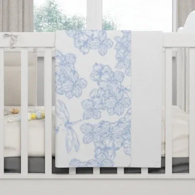 Blue Floral Baby Blanket | Hydrangea Pattern | Baby Shower Gift