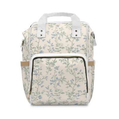 Blue Floral Vine Diaper Bag Backpack | Baby Shower Gift Ideas