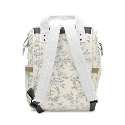 Blue Floral Vine Diaper Bag Backpack | Baby Shower Gift Ideas