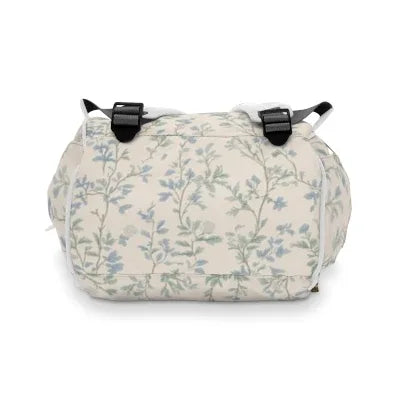 Blue Floral Vine Diaper Bag Backpack | Baby Shower Gift Ideas