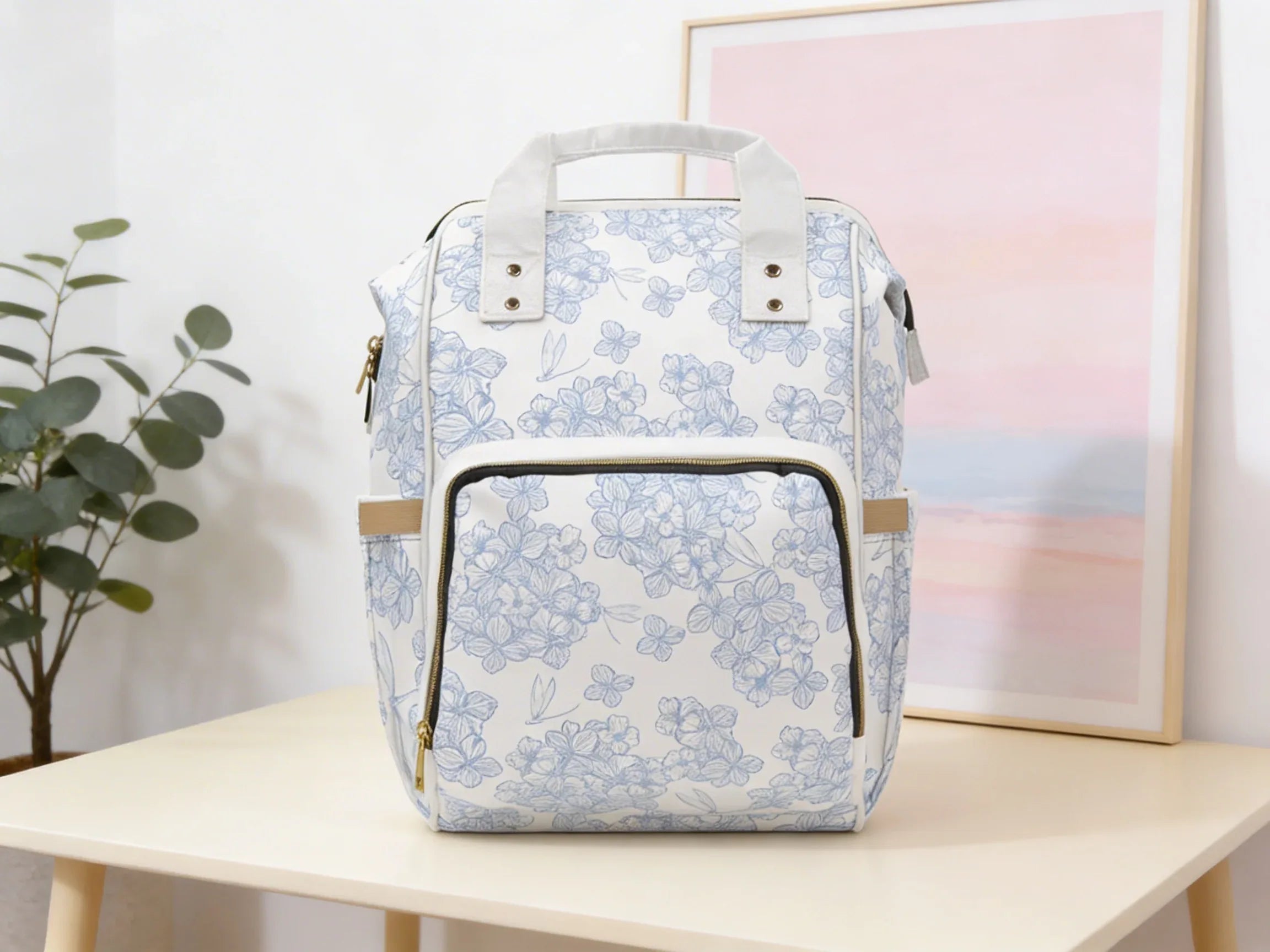 Floral Diaper Bag Packpack | Baby Shower Gift