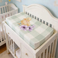 Duck Baby Nursery Changing Pad Cover | Sage Buffalo Check Baby Shower Gift