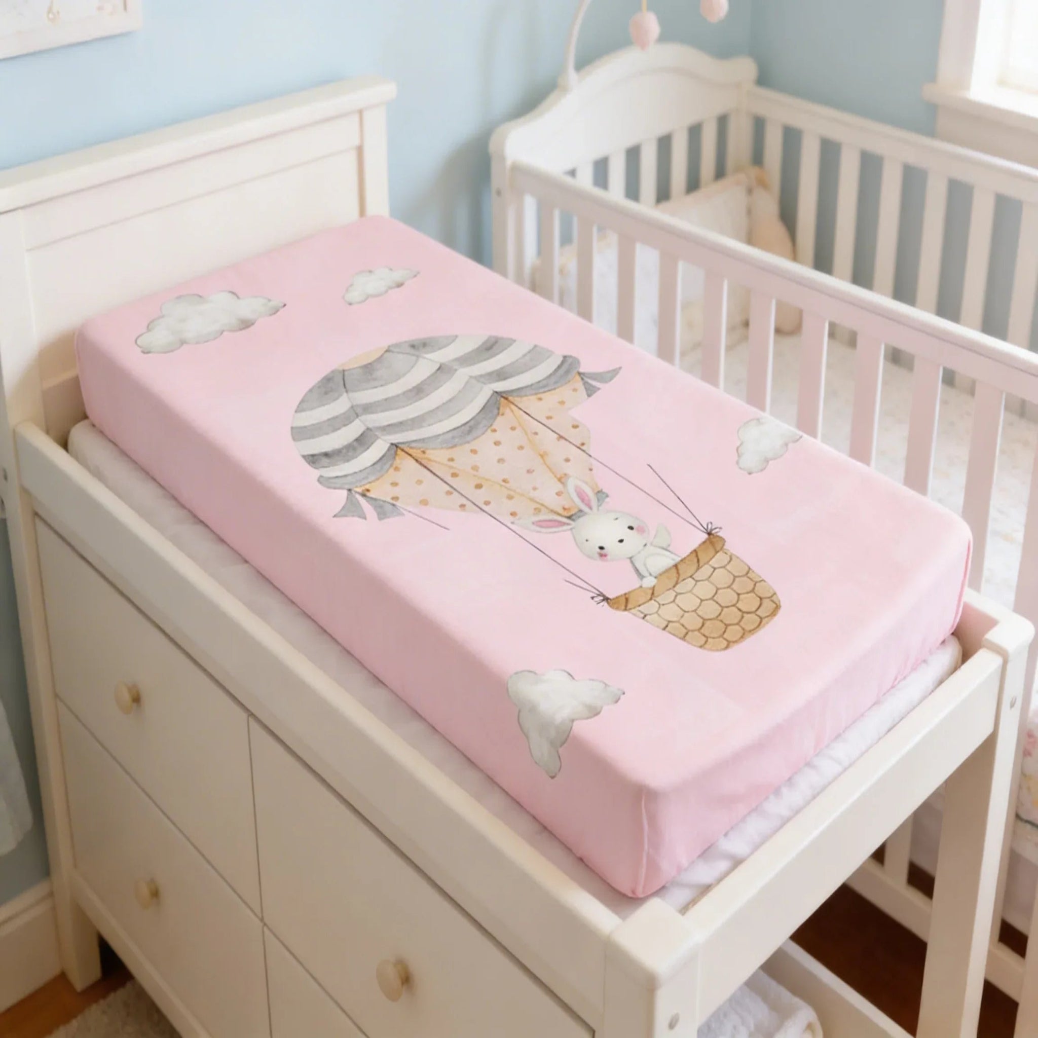 Pink Baby Changing Pad Cover | Baby Girl Linen
