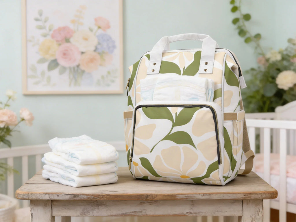 Floral Diaper Bag Packpack | Baby Shower Gift