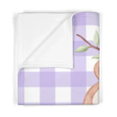 Lavender Buffalo Check Baby Blanket | Baby Shower Gift