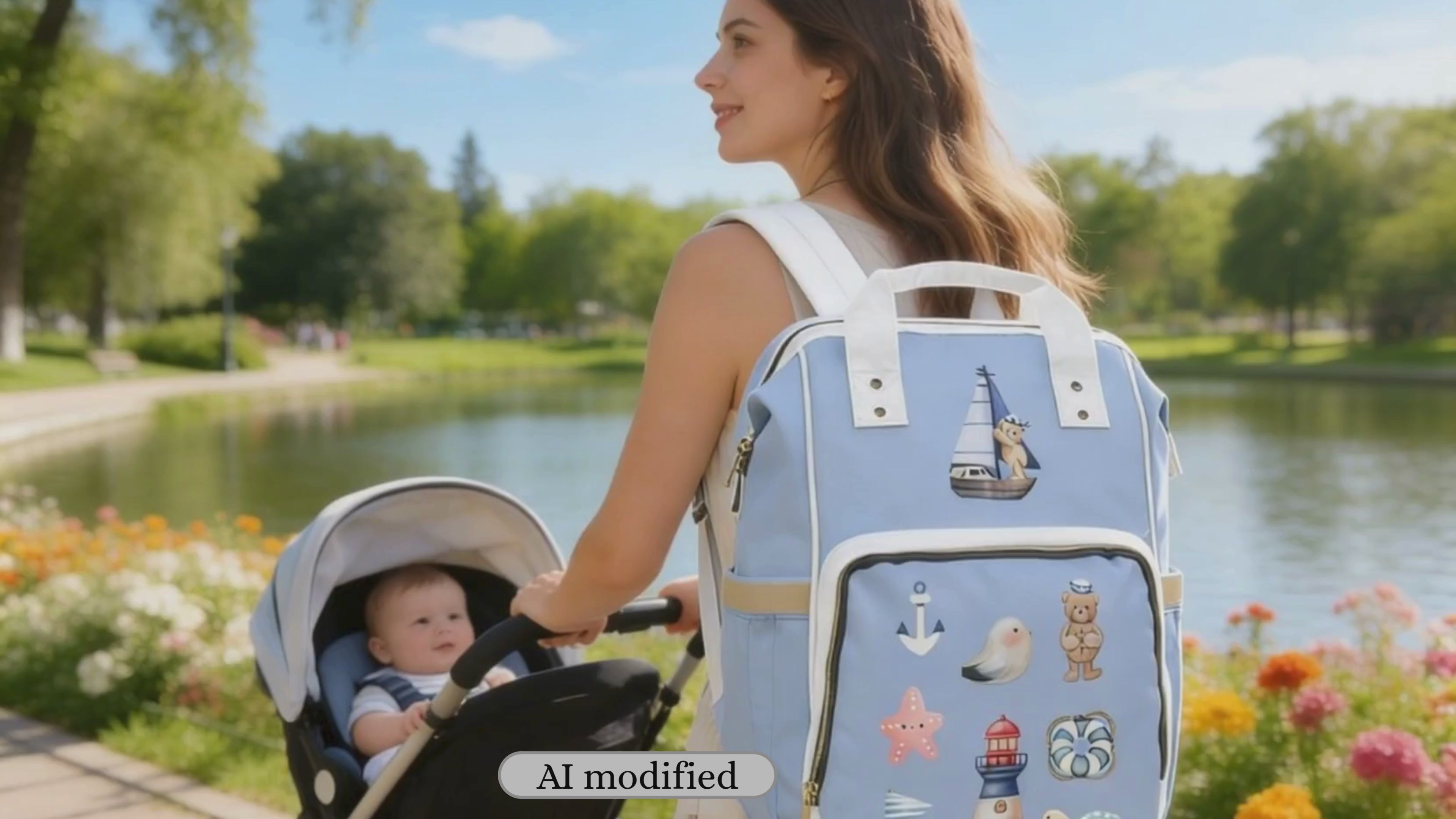 Diaper Bag Packpack | Nautical Nursery Decoration