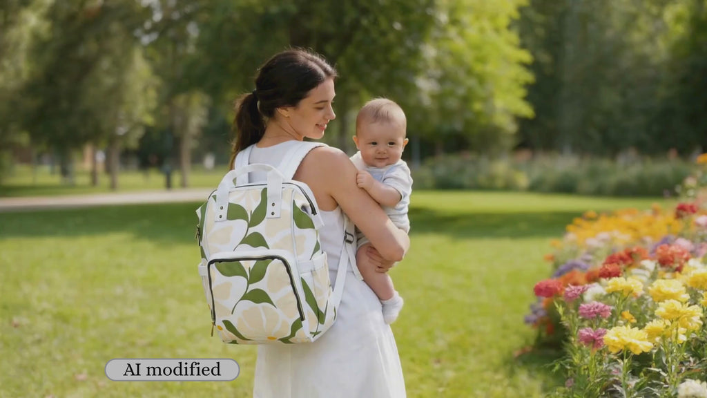Floral Diaper Bag Packpack | Baby Shower Gift