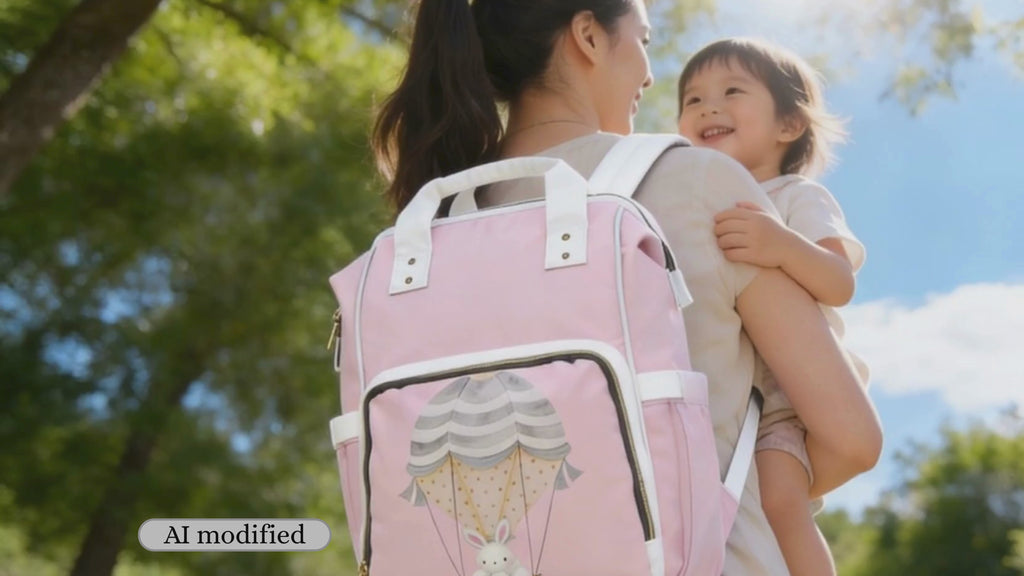Pink Diaper Bag Packpack | Baby Shower Gift