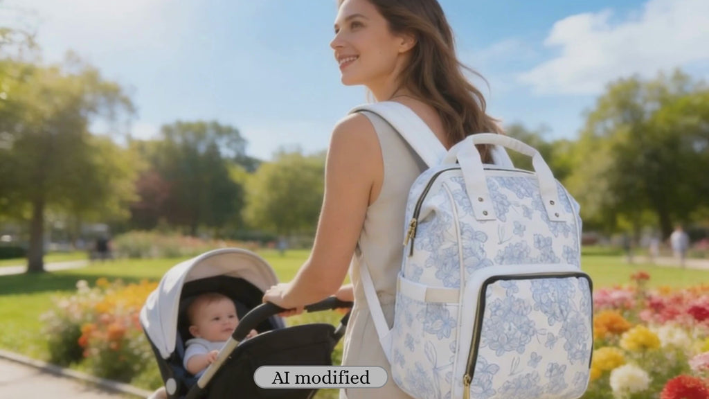 Floral Diaper Bag Packpack | Baby Shower Gift