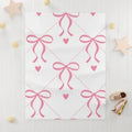 Pink Bow Baby Blanket | Baby Shower Gift